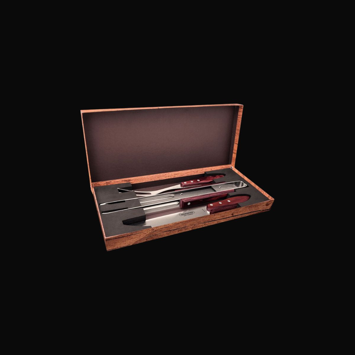 Jogo Trinchante Vermelho: Elegância e Precisão para seu Churrasco