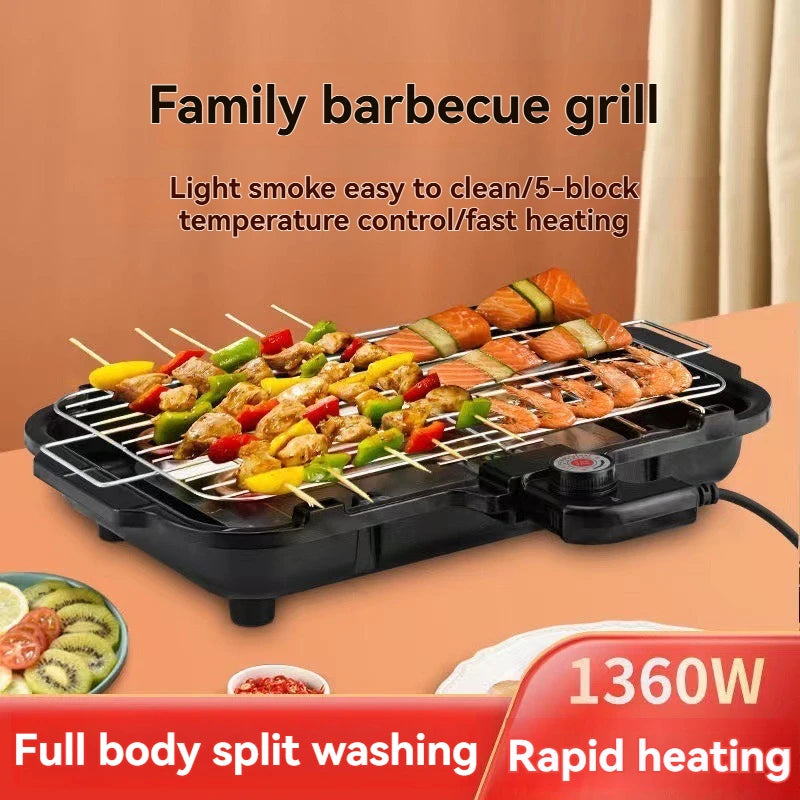 Smokeless Electric Barbecue Korean Non-stick Electric Barbecue Grill Electric Grill Grill Barbecue Machine Teppanyaki Stove