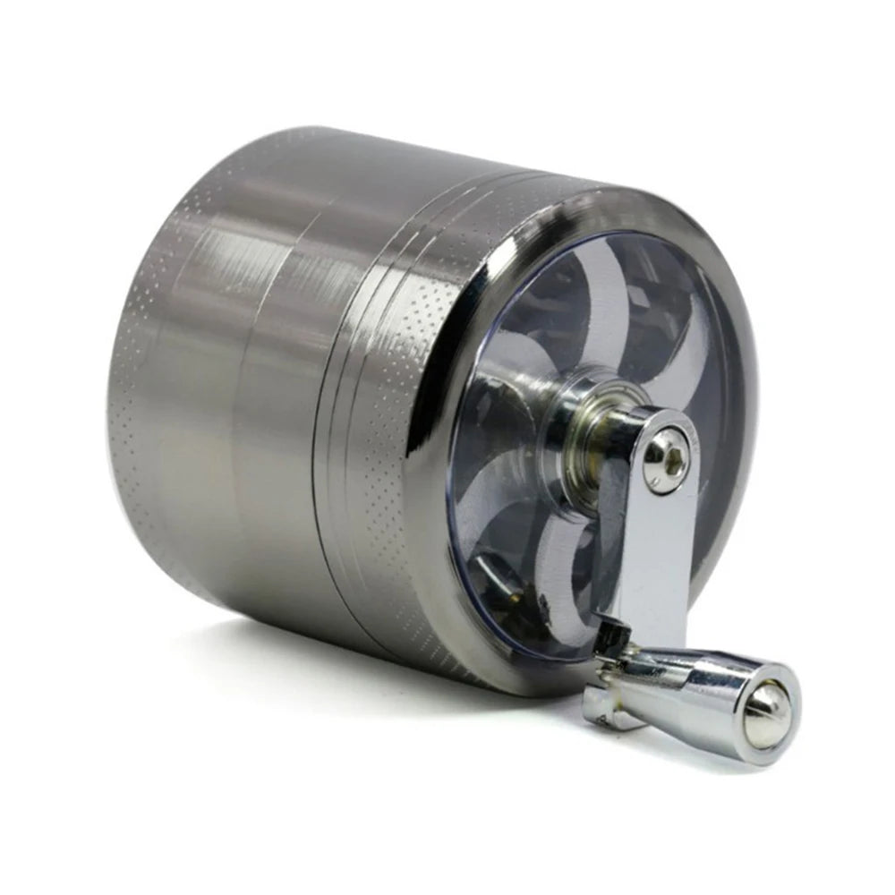New 4-layer Tobacco Grinder 40MM Manual Metal Zinc Alloy Herb Mill Spice Crusher Smoke Grinder Crusher Hand Crank Miller