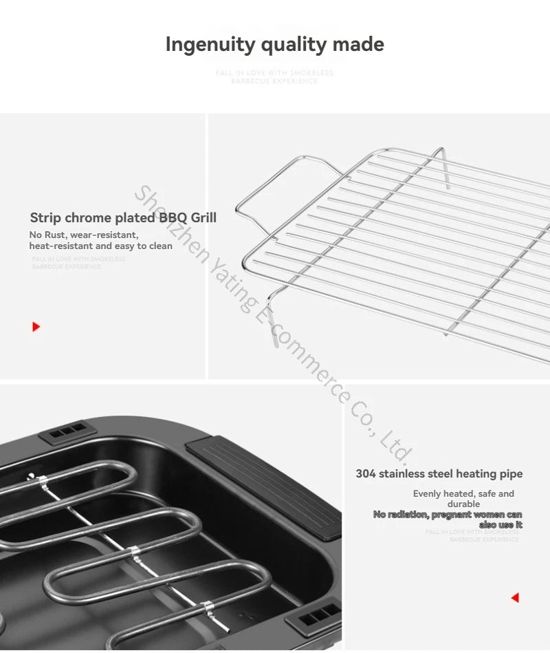 Smokeless Electric Barbecue Korean Non-stick Electric Barbecue Grill Electric Grill Grill Barbecue Machine Teppanyaki Stove