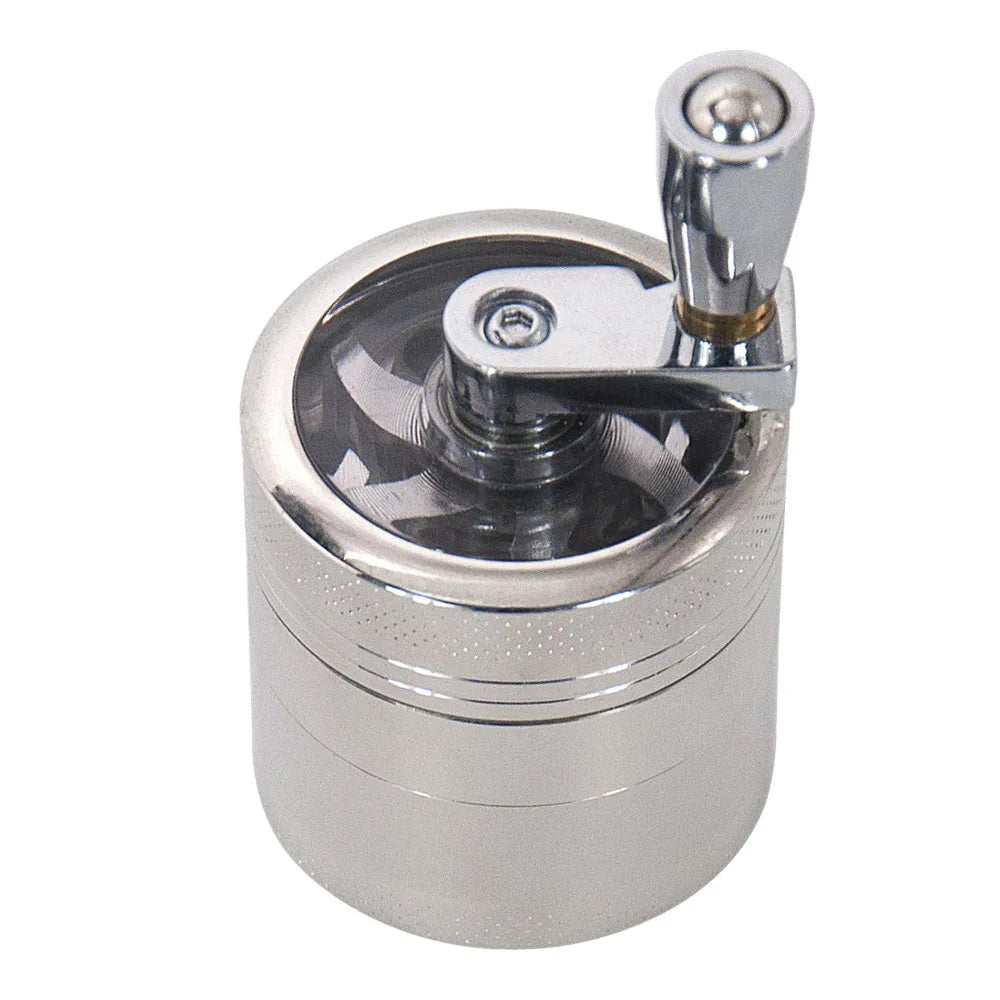 New 4-layer Tobacco Grinder 40MM Manual Metal Zinc Alloy Herb Mill Spice Crusher Smoke Grinder Crusher Hand Crank Miller