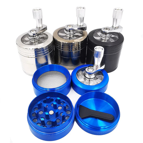 New 4-layer Tobacco Grinder 40MM Manual Metal Zinc Alloy Herb Mill Spice Crusher Smoke Grinder Crusher Hand Crank Miller
